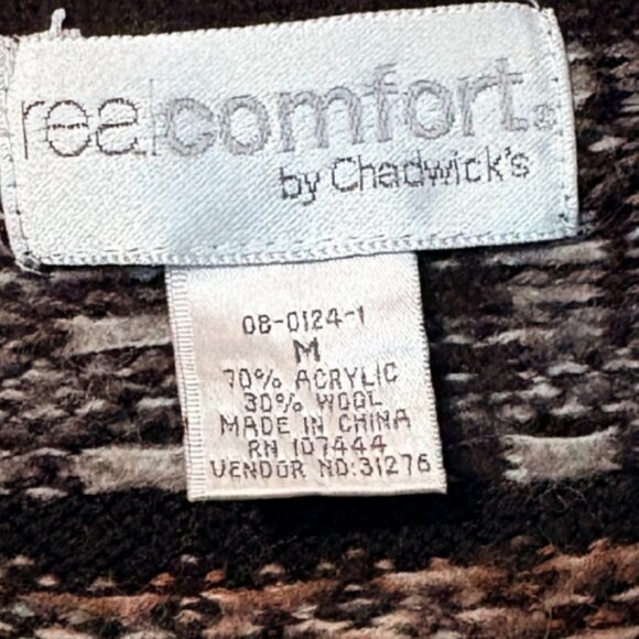 Chadwicks Black and Brown Patterned Sweater - Picture 4 of 10